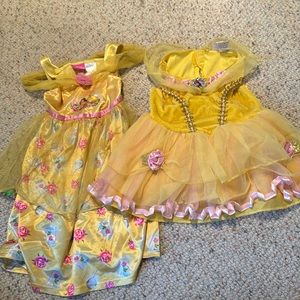 Belle beauty and the beast costume and nightgown bundle